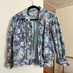Floral Denim Jean Jacket